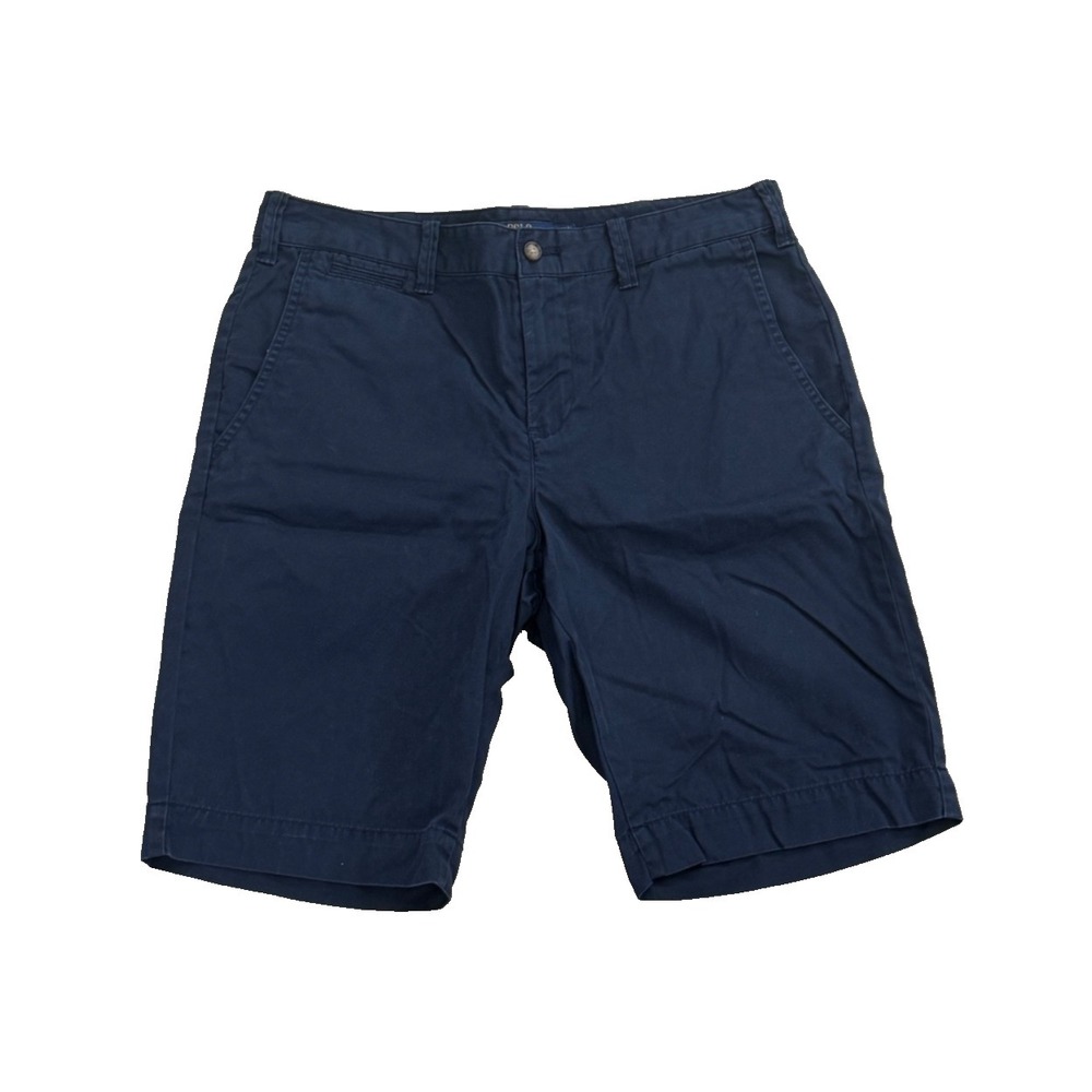 Polo Ralph Lauren‎ Women's Preppy Bermuda/Chino Logo Shorts; Navy Blue; Size 6